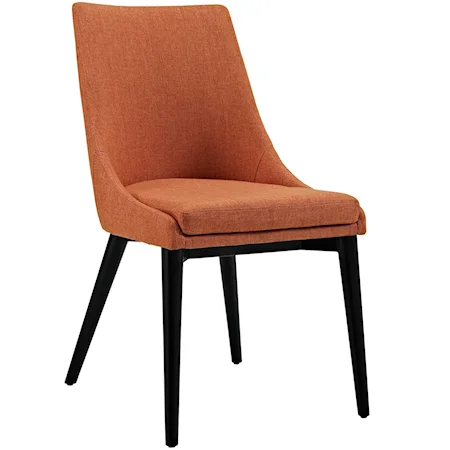 Viscount Contemporary Upholstered Dining Side Chair - Orange