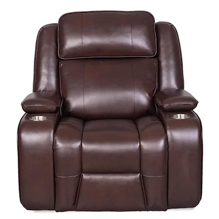 Transitional Power Recliner with Air Massage System