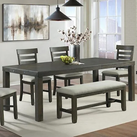 Contemporary Dining Table with Leaf