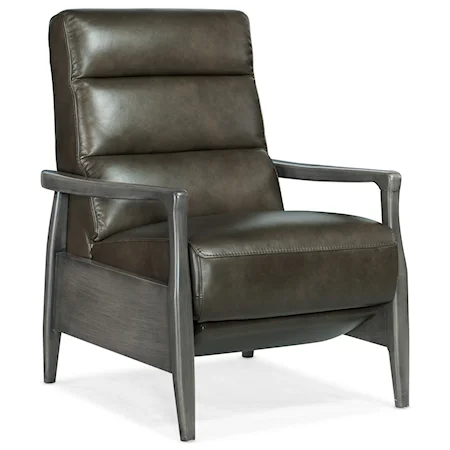 Pushback Recliner with Exposed Wood Arm
