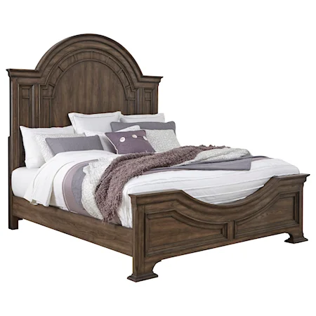 Farmhouse California King Panel Bed with Architectural Details