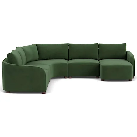 Contemporary Sectional with Right-Facing Chaise