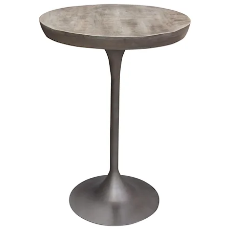 Contemporary 30" Wood and Metal Bar Height Table