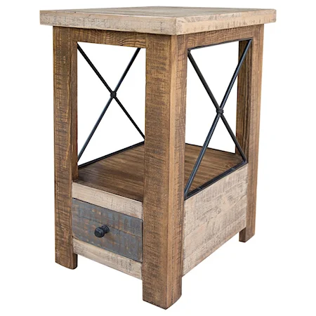 Rustic Chairside Table