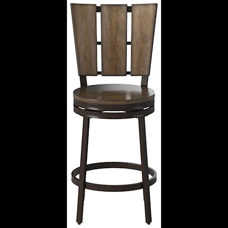 Industrial Bar Stool with Swivel Seat