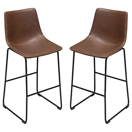 Contemporary 2-Pack Upholstered Barstools