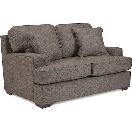 Contemporary Loveseat with Comfort Core Cushions