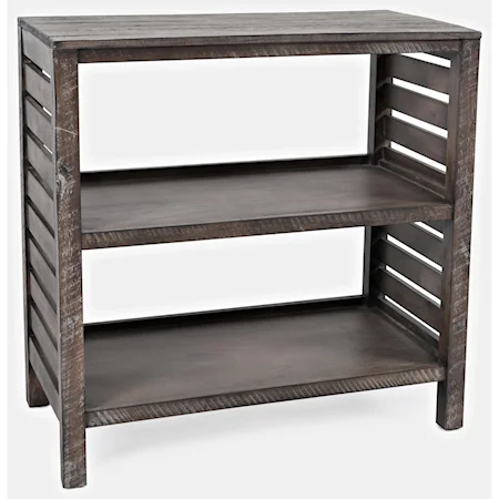 Clark Slatted Bookcase - Stonewall Grey