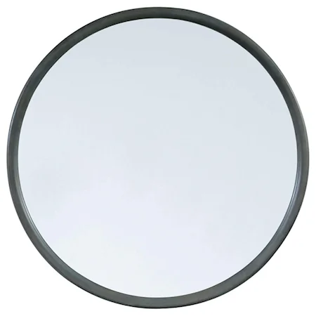 Round Mirror in Zinc