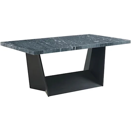 Contemporary Dining Table with Marble Top