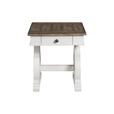 Cottage End Table with Storage