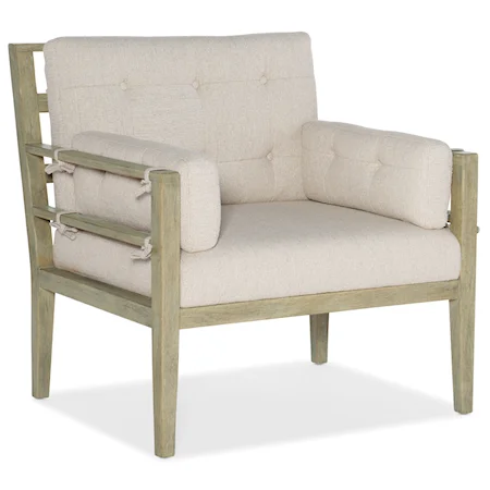 Coastal Upholstered Chair with Tufted Back