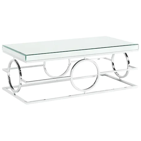 Modern Rectangle Mirrored Coffee Table