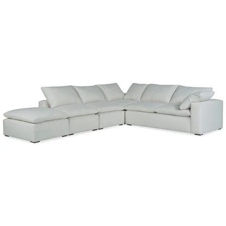 Modular Sectional with Bumper Ottoman