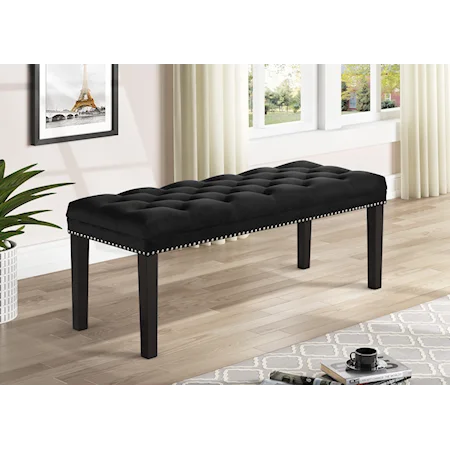 Contemporary Black Accent Bench