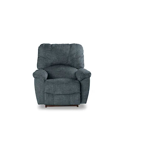 Casual Rocking Recliner with Channel-Stitched Back