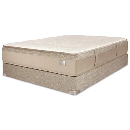Full 13" Firm Encased Coil Luxury Mattress and Chattam and Wells Tan Foundation