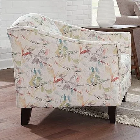 Accent Chair in Leaf Print