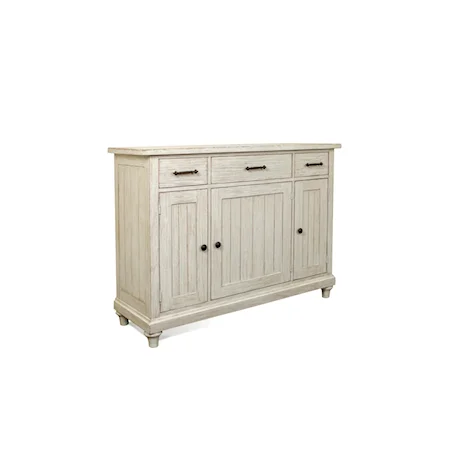 Weathered Server w/ Drawers and Doors