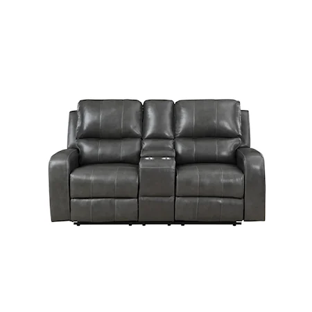 Casual Power Reclining Loveseat with Cupholders 