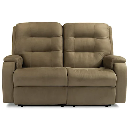 Contemporary Power Reclining Loveseat