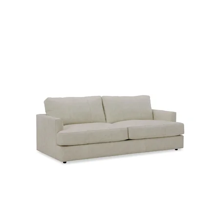 Contemporary Leather 2-Seat Sofa