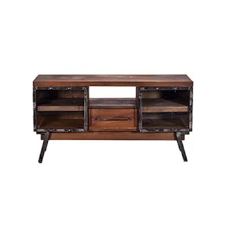 Transitional Console with Storage Shelves