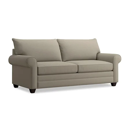 Casual 2-Cushion Sofa with Rolled Arms