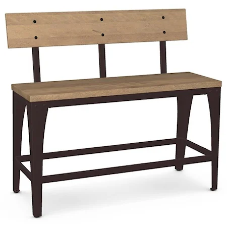 Customizable Architect Counter Height Wood Bench