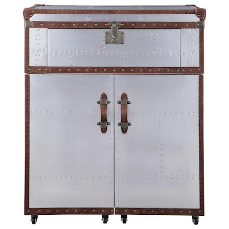 Industrial Aluminum Cabinet with Drop Front Shelf