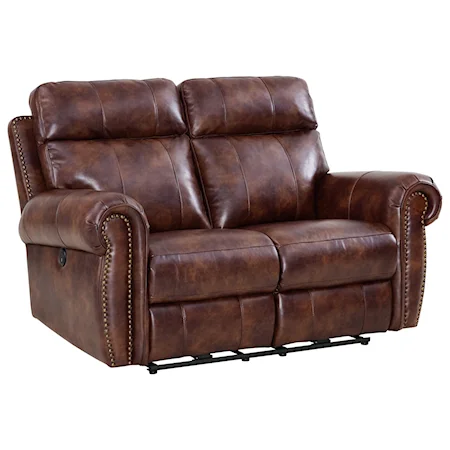 Dual Recliner Loveseat with Nailhead Trim