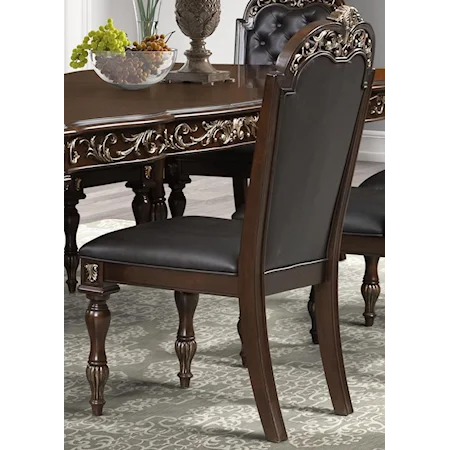 Traditional Dining Side Chair with Button Tufting