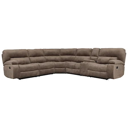 Casual Manual Reclining Sectional