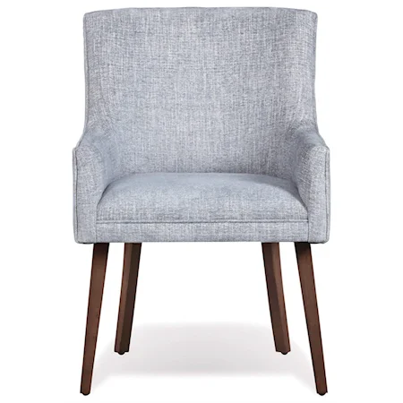 Arch Arm Chair in Carolina Blue Fabric