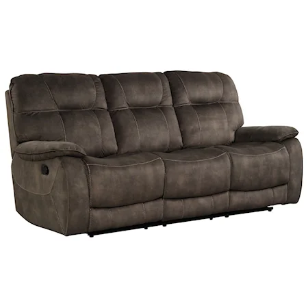 Casual Reclining Sofa with No-Gap Footrest