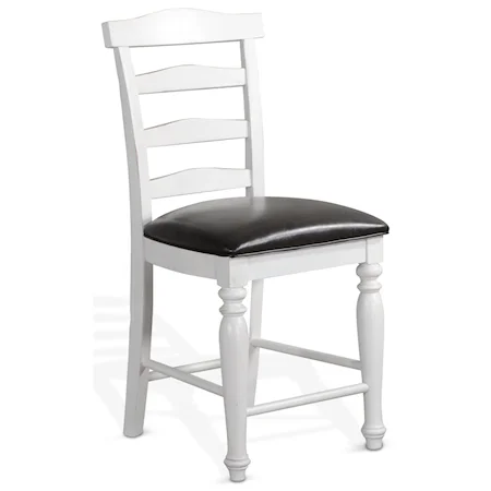 Ladderback Barstool with Cushion Seat