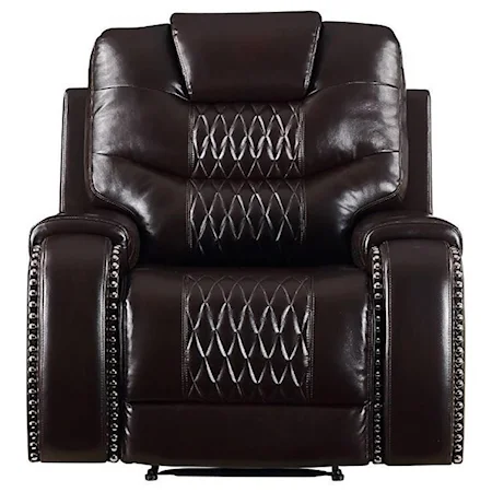 Casual Recliner with Diamond Tufting