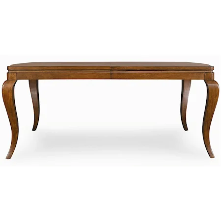 Rectangle Leg Dining Table with One 18 Inch Leaf