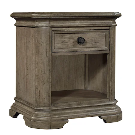 Traditional Nightstand with Felt-Lined Drawer