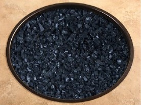 Black Crushed Glass