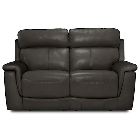 Power Leather Reclining Loveseat w/ Power Headrests and USB Ports
