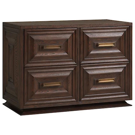 Transitional 4-Drawer File Chest