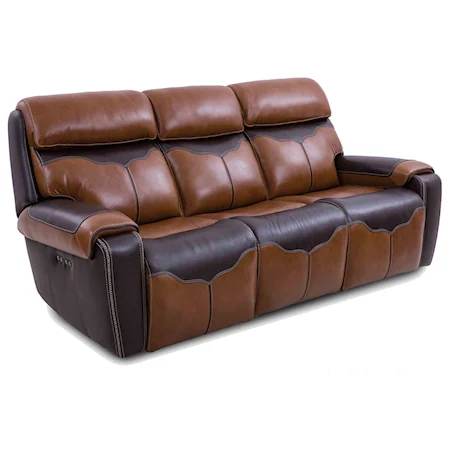 Casual Power Reclining Sofa with Power Headrest