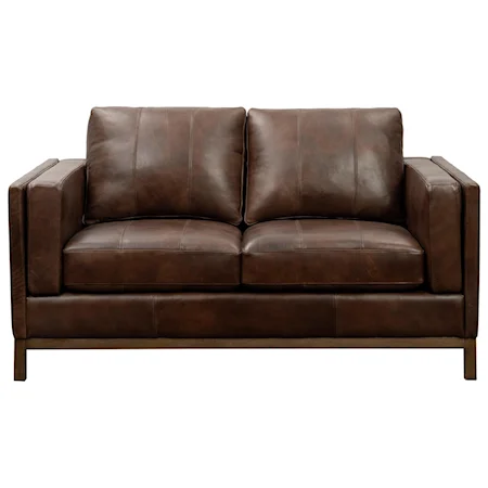 Contemporary Leather Loveseat