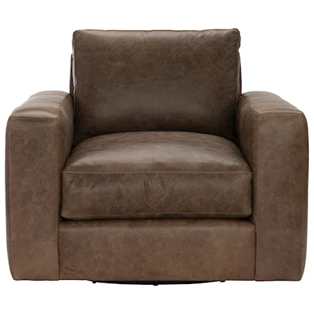 Contemporary Leather Swivel Chair