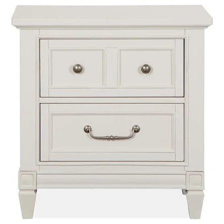 Cottage Style Nightstand with USB Ports