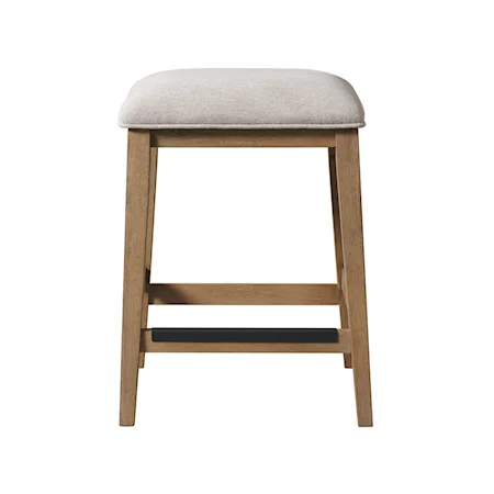 Rustic Upholstered Barstool