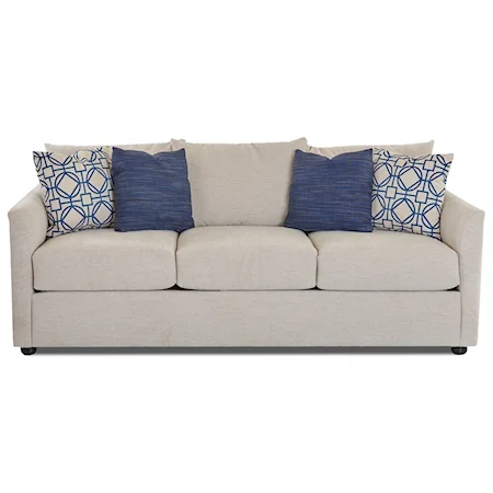 Transitional Sofa with Tuxedo Arms