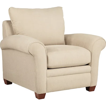 Transitional Upholstered Chair with Sock Arms