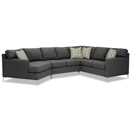 Customizable 5-Seat Sectional Sofa w/ LAF Cuddler
